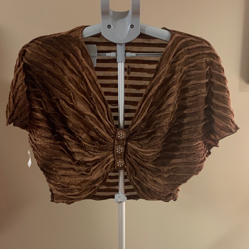 Brown Women's Bolero Size Large New with Tags
